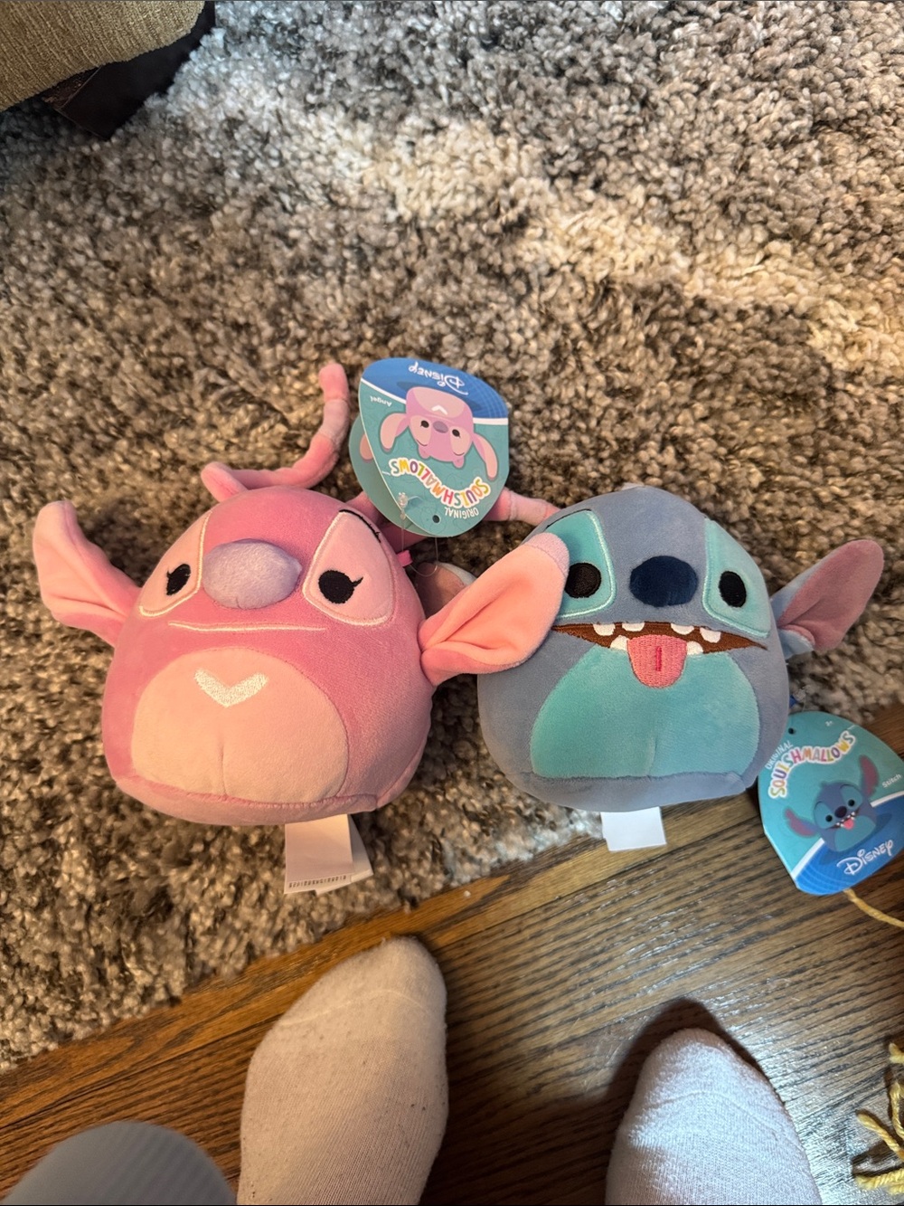 Squishmallows Blue and Pink Plush Duo